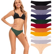 Women's Seamless No Show T-back Thong Panties