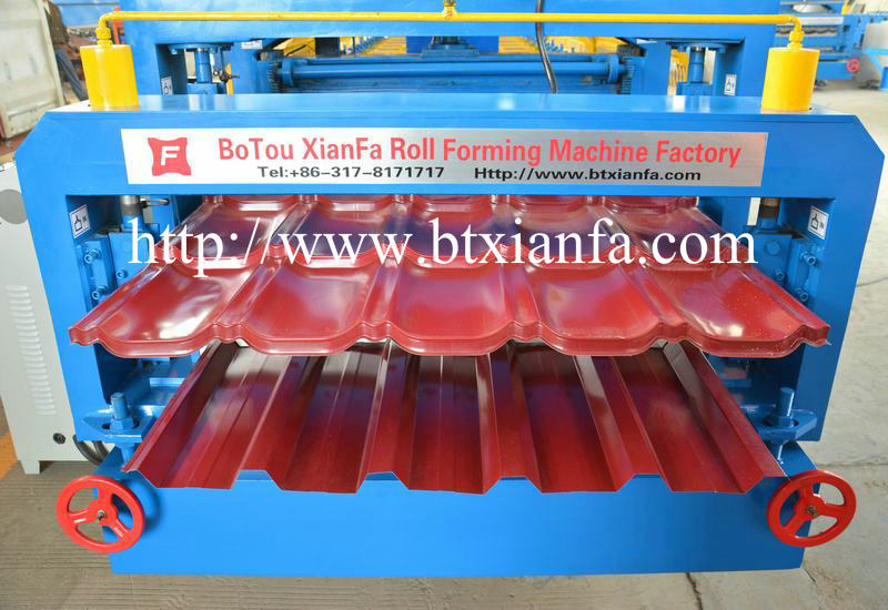 CE Double Color Steel Glazed Roll Forming Machine