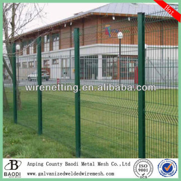 curved grid plastic double welded wire fence