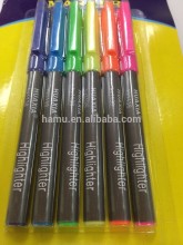 Six-color plastic fluorescent marker for draw