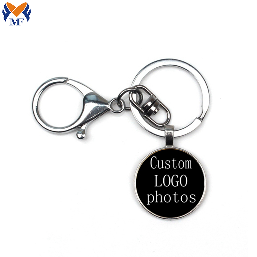 Black Keychain Custom Logo