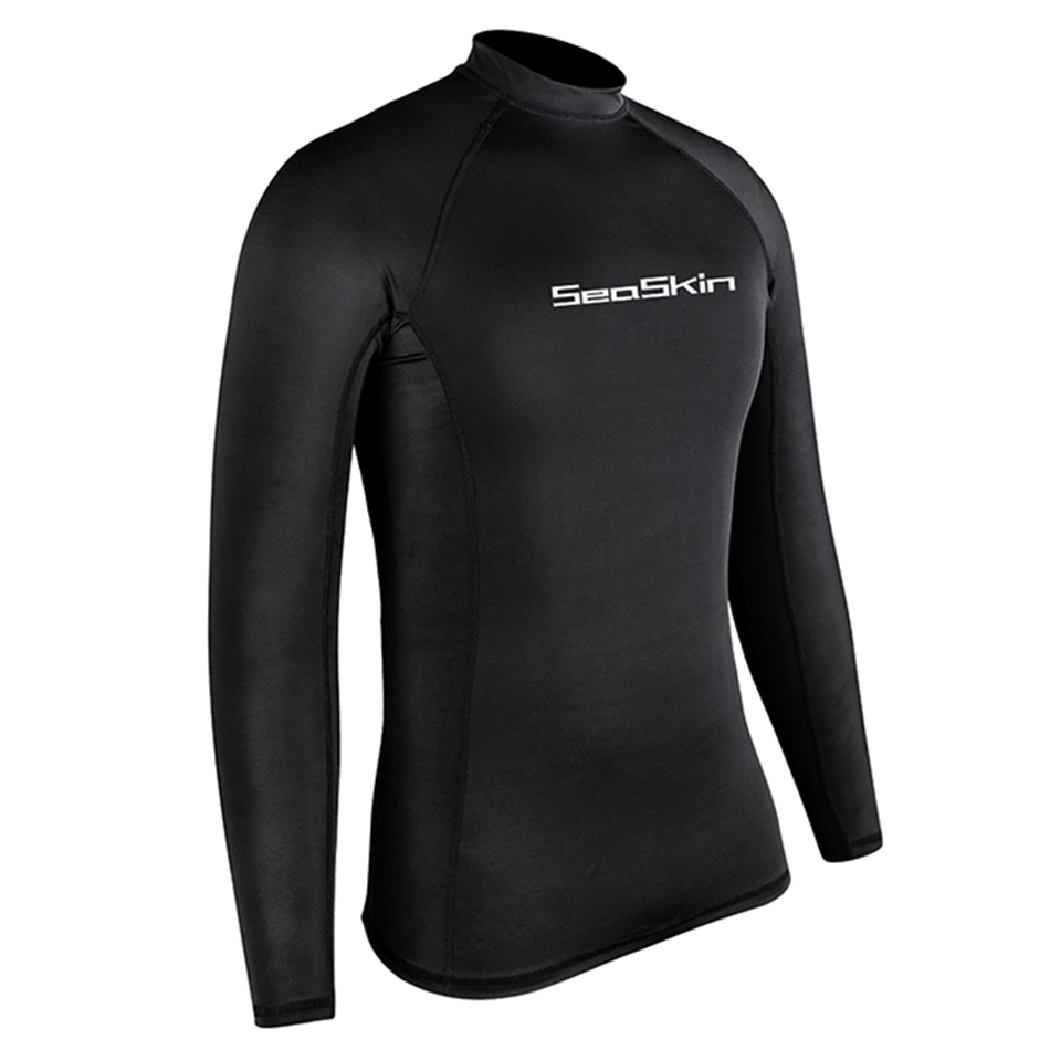 Seaskin Men Long Sleeve Anti UV Rash Guard