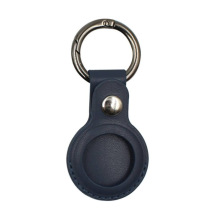 2021 Hot GPS Compatible Leather Case Cover for Apple AirTag with Key Ring - Vegan Leather