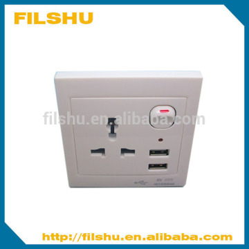 Universal Wall Socket with USB Charger Universal Wall Socket with USB Charger