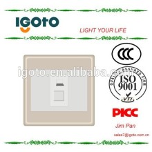 Igoto alloy frame British standard BS 1gang rj45 internet lan wall socket