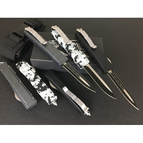 Microtech Black Automatic OTF Knife with Glass Breaker