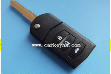 car flip remote key shell Mazda original 3 buttons flip key fob