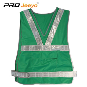 Gilet réfléchissant vert de haute qualité