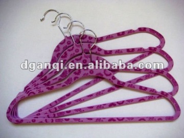 velvet hanger with screen print image