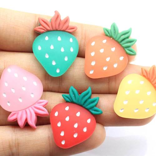 Wholesale Mini Strawberry Shaped Fruits Beads Slime For Kids DIY Toy Decor Girls Hair Accessories Charms