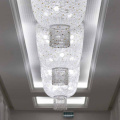 Luxury crystal led big round ceiling chandelier light