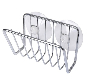 Kitchen Sink Metal Suction Cup Sponge Caddy