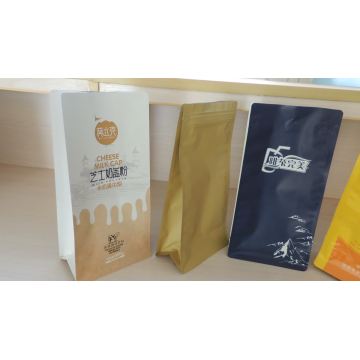 Versiegeln Sie die Aluminiumfolie für die Kaffeeverpackung mit flachem Bodenbeutel