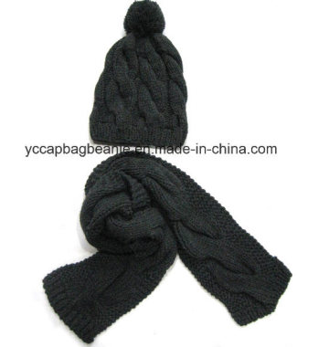 Men′s Winter Hat Scarf Set