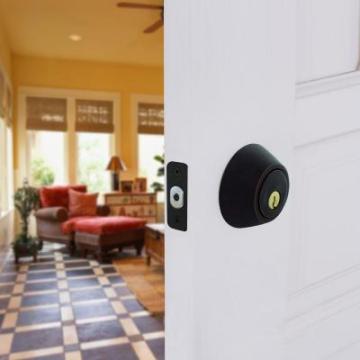 Single Cylinder Satin Nickel Deadbolt