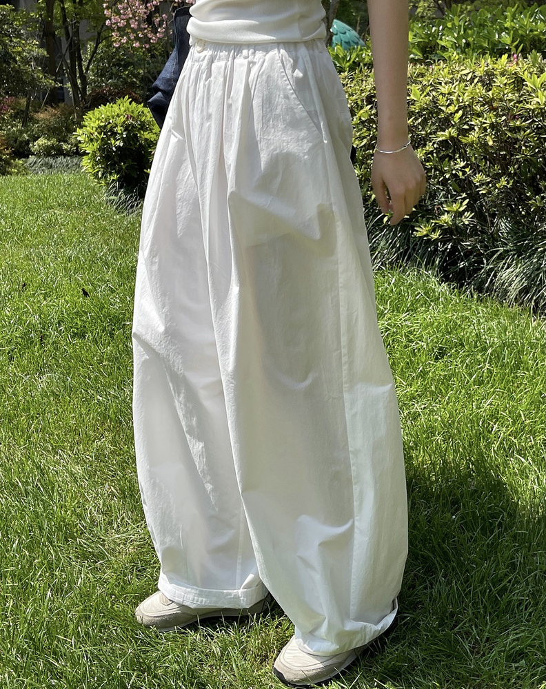Широкие брюки шикарного минималистского силуэта в японском стиле Japanese-Style Chic Minimalist Silhouette Wide Leg Pants