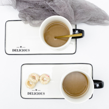 popular black and white porcelain coffee cup sets ceramic breakfast cup ceramic coffee cup