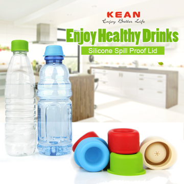 Wholesale custom logo spill proof silicone pop water bottle tops