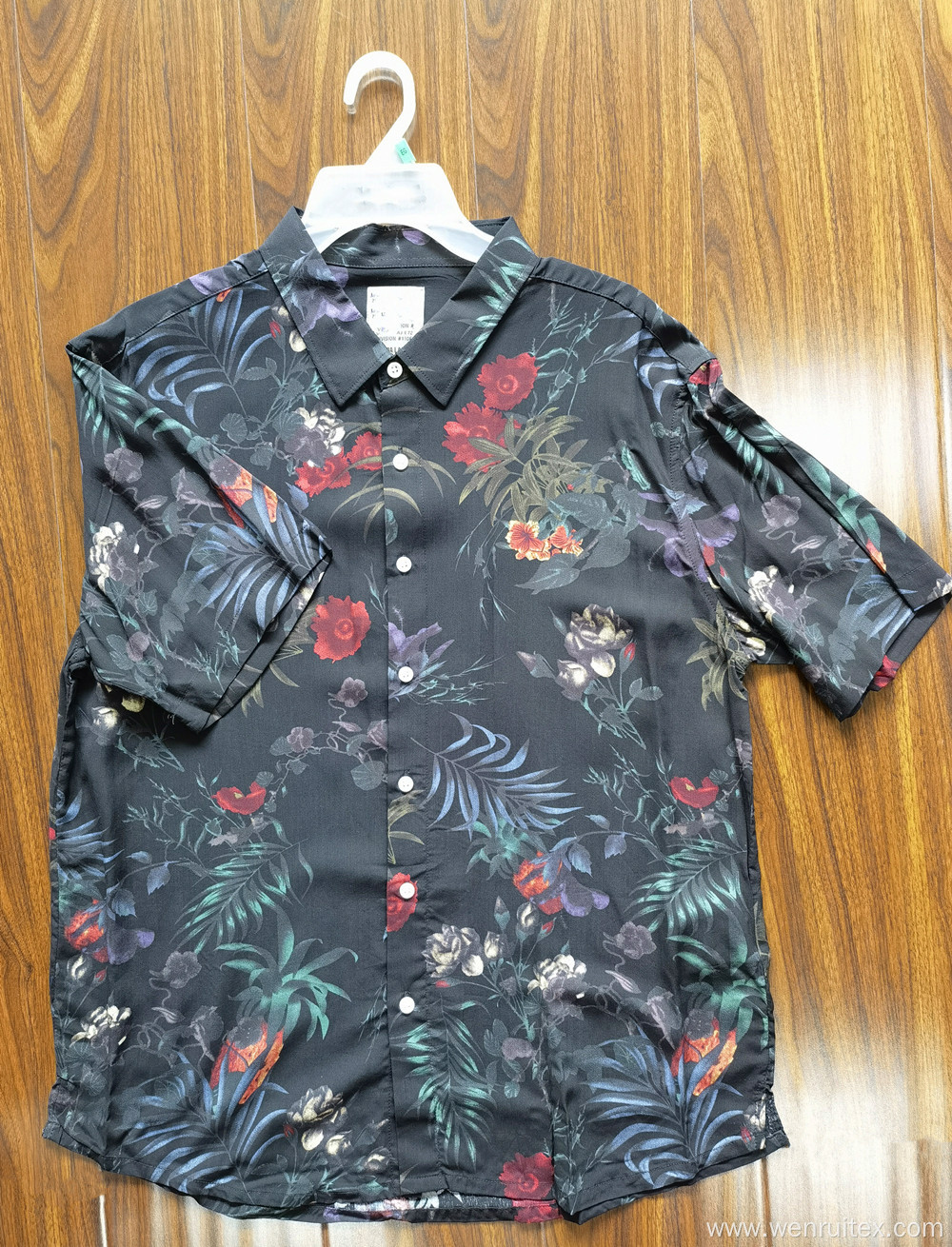 Men's Short-sleeve Shirt Summer Dyed Printed Shirts