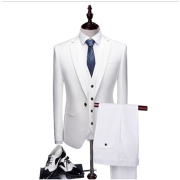 solid color formal men's manly piece wedding set for men suits 3 pieces