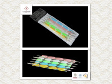 Plastic Ladybird handle two way professional nail art dotting pen/dotting drill