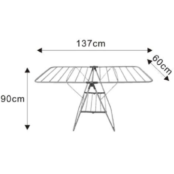 Pastelero de secado de ropa plegable de metal para uso al aire libre