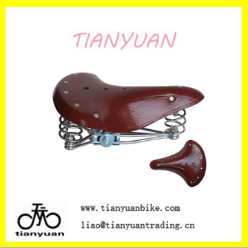 bicycle leather saddle. brown color bike saddle. bicycle parts