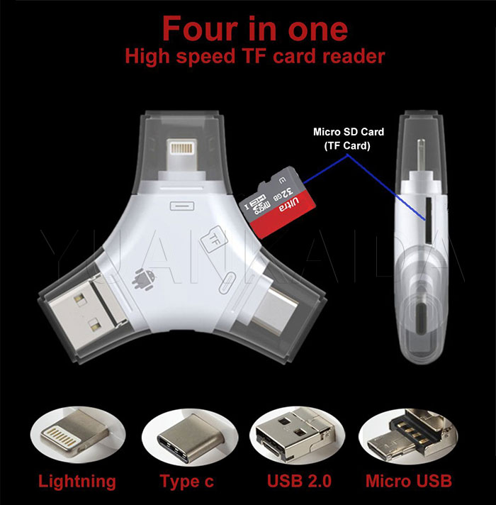 4 In 1 Micro Sd Card Reader