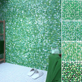 Azulejos de arte de mosaico brillante dentro de backsplash mosaico