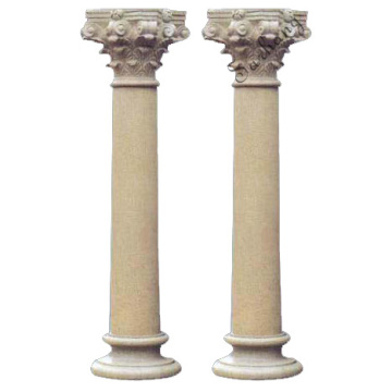 White Marble Decorative Greek Columns
