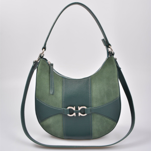 Sling Hobo Tasche Grüne große Ledertasche