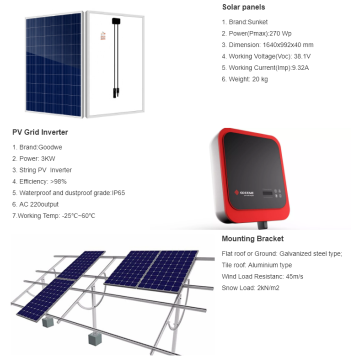 Sistema di energia solare Home 5kw prezzo economico