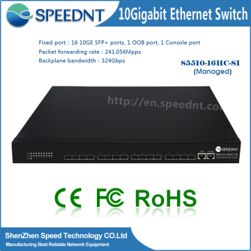 Ethernet Fiber Switch 16 10G SFP Port optic switch Administrated fiber optic switch