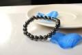 Gaya klasik Magnetic hematite gelang kesihatan 8mm pusingan semi batu berharga lelaki regal lelaki perhiasan gelang barang kemas