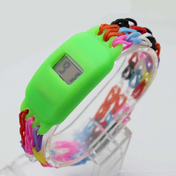 Silicone DIY Digital Watch LED Bracelet Watch
