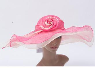 57cm Customized Ladies Tea Party Hats / Sinamay Hats For Fo