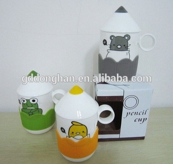 hot selling cute pencil pottery cup