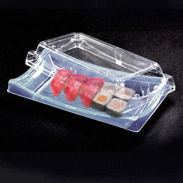 PET Sushi Container, Passed SGS/RoHS Certification