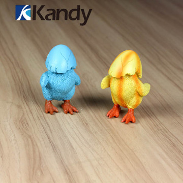 Interesting two blue and yellow shy birds the resin
