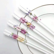 Chinese Factory Direct Sale Ceramic Chopsticks with Flower Designs