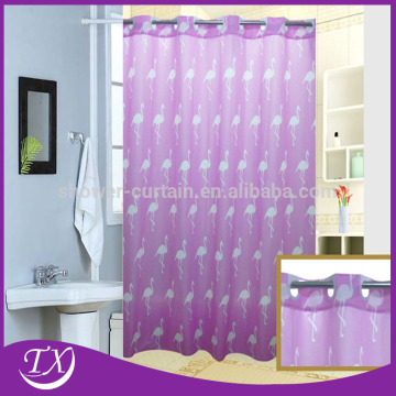 purple elegant water proof shower curtain fabric