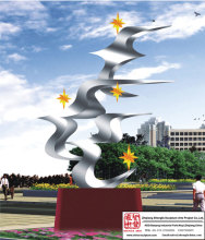 Striding Across The Time Sculpture