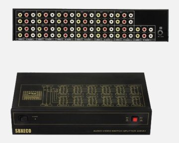 AV SIGNAL SELECTOR WITH 2 INPUTS 24 OUTPUTS