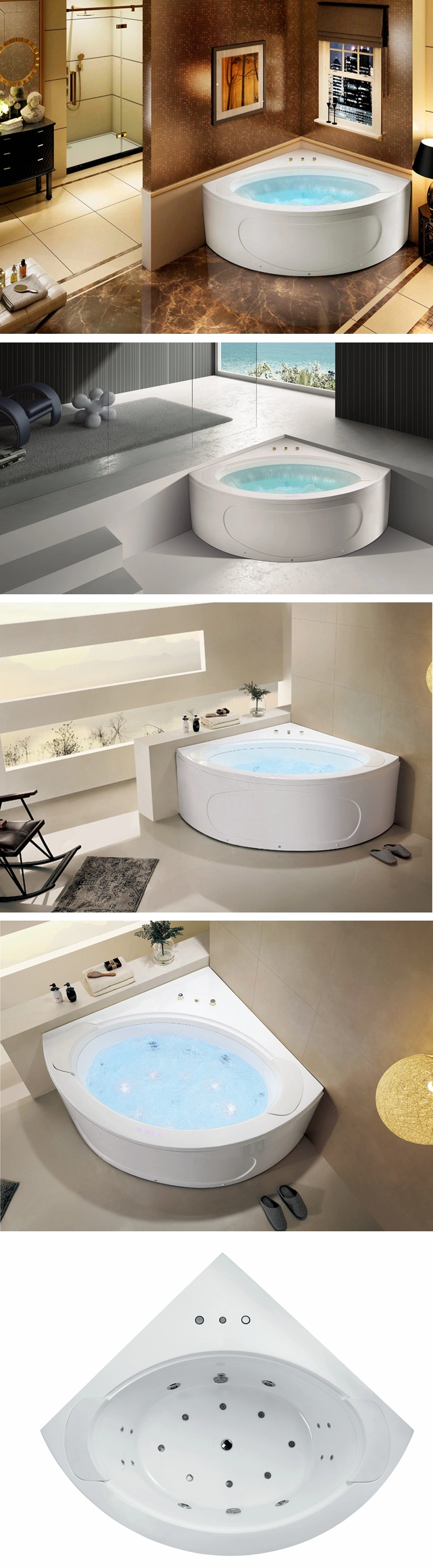 with Big Waterfall Double Use Corner Bathtub Dimensions