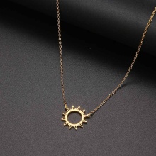 Necklace Blessing Gift Card Small Dainty Gold Sun God Light with Pendant Chain Classy Costume Choker Jewelry