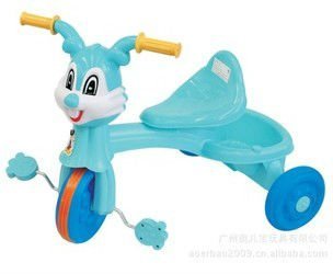 plastic blue children tricycle, baby push tricycle baby