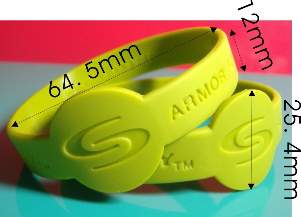 Custom Shape Debossed Color Filled Silicone Wristbands