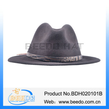 Custom 100% wool felt men fedora hats