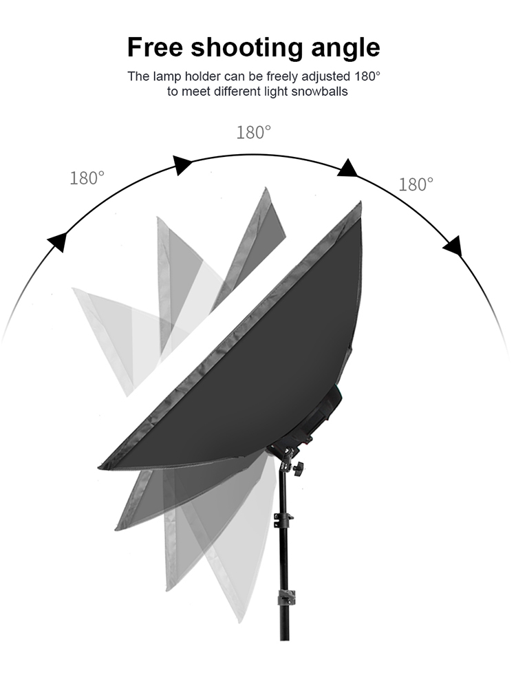 Kit di illuminazione continua Softbox per studio fotografico con portalampada E27 a sbalzo e 4 in1 per riprese di prodotti fotografici e video!