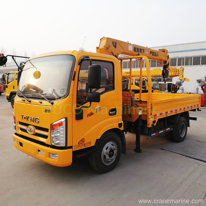 Manufacturer Factory Price Min 0.9 ton Telescopic Boom Truck-Mounted Crane Mobile Crane